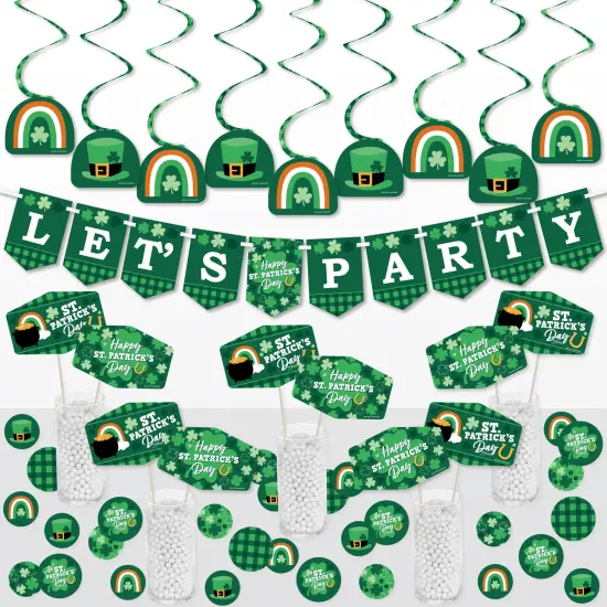 Big Dot of Happiness Shamrock St. Patrick's Day - Saint Paddy&rsquo;s Day Party Supplies Decoration Kit - Decor Galore Party Pack - 51 Pieces {1}