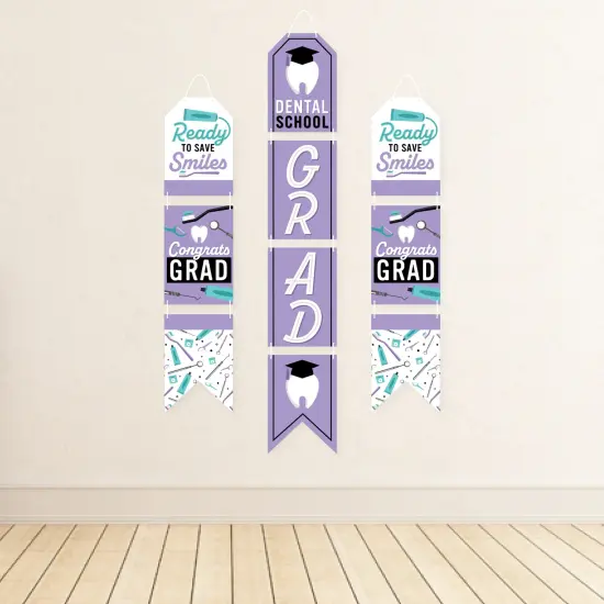 Big Dot of Happiness Dental School Grad - Hanging Vertical Paper Banners Dentistry & Hygienist Graduation Party Wall Decoration Kit Indoor Door Decor {4}