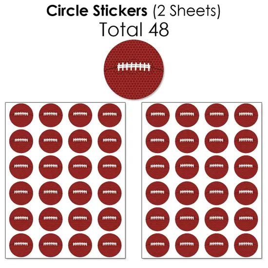Big Dot of Happiness End Zone - Football - Baby Shower or Birthday Party Candy Favor Sticker Kit - 304 Pieces {7}
