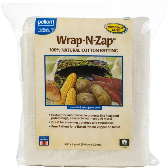 Pellon Wrap-N-Zap 100% Natural Cotton Batting-45"X36" {1}