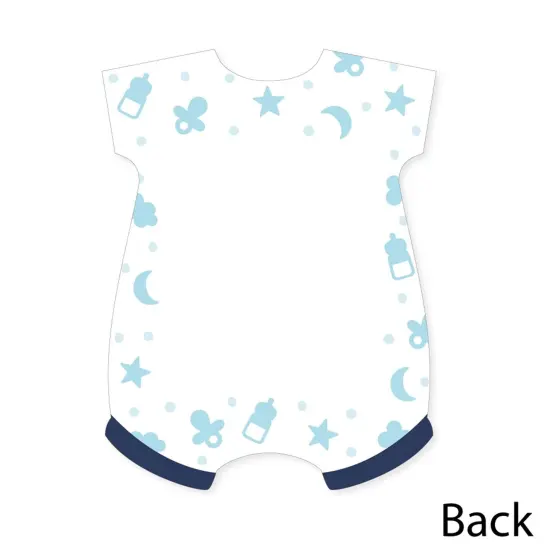 Big Dot of Happiness It's a Boy - Shaped Thank You Cards - Blue Baby Shower Thank You Note Cards with Envelopes - Set of 12 {6}