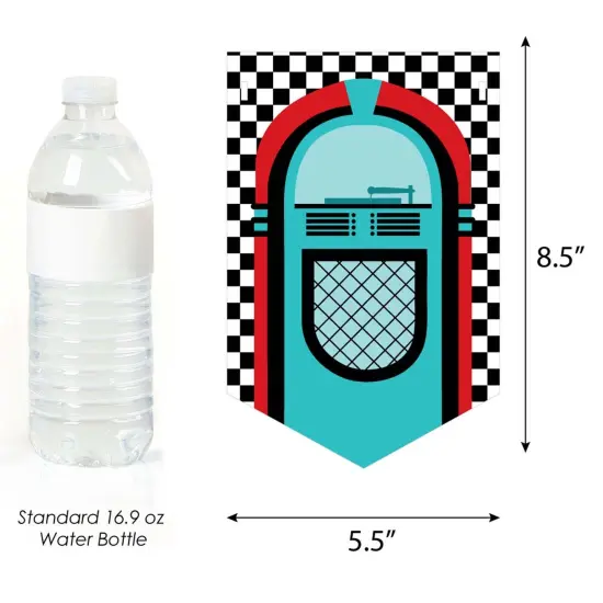 Big Dot of Happiness 50's Sock Hop - 1950s Party Bunting Banner - Rock N Roll Party Decorations - Shake Rattle and Roll {3}