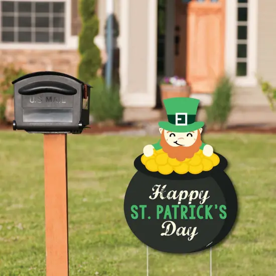 Big Dot of Happiness St. Patrick's Day - Party Decorations - Saint Paddy's Day Party Welcome Yard Sign {3}