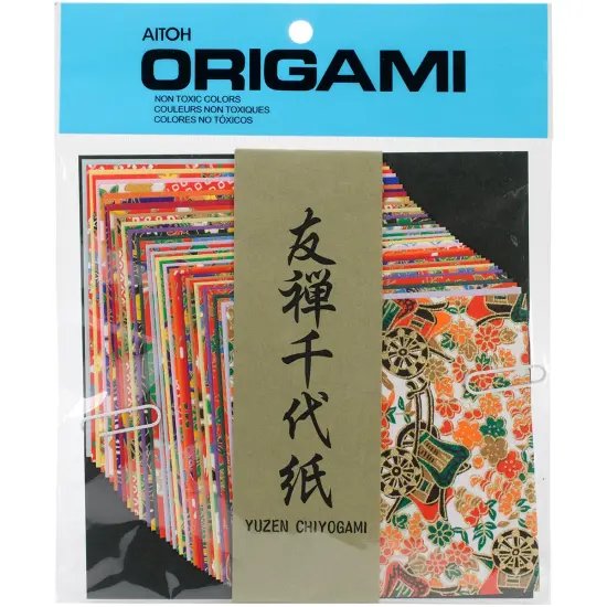Aitoh Origami Paper 4"X4" 40/Pkg-Yuzen Washi Chiyogami {1}