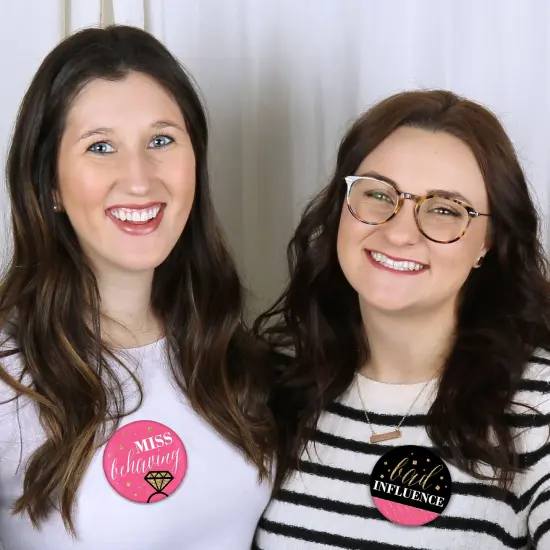 Big Dot of Happiness Girls Night Out - 3 inch Bachelorette Party Badge - Pinback Buttons - Set of 8 {6}