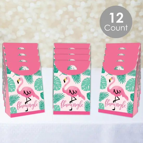 Big Dot of Happiness Pink Flamingo - Tropical Summer Gift Favor Bags - Party Goodie Boxes - Set of 12 {3}