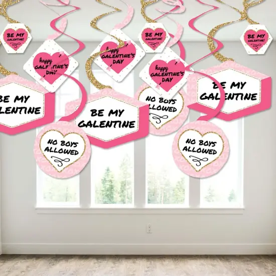 Big Dot of Happiness Be My Galentine - Galentine's and Valentine's Day Party Hanging Decor - Party Decoration Swirls - Set of 40 {4}