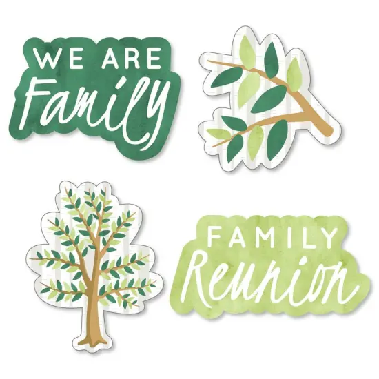 Big Dot of Happiness Family Tree Reunion - Shaped Family Gathering Party Cut-Outs - 24 Count {1}