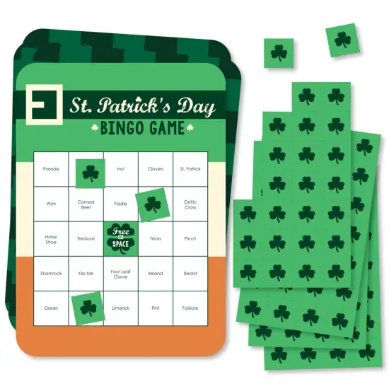 Big Dot of Happiness St. Patrick's Day - Bar Bingo Cards and Markers - Saint Paddy's Day Party Bingo Game - Set of 18 {1}