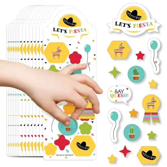 Big Dot of Happiness Let's Fiesta - Fiesta Birthday Party Favor Kids Stickers - 16 Sheets - 256 Stickers {1}