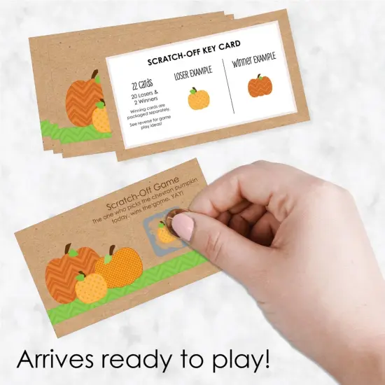 Big Dot of Happiness Pumpkin Patch - Fall, Halloween or Thanksgiving Party Game Scratch Off Cards - 22 Count {3}
