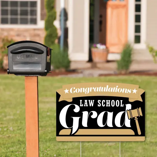Big Dot of Happiness Law School Grad - Future Lawyer Graduation Party Yard Sign Lawn Decorations - Congratulations Party Yardy Sign {3}