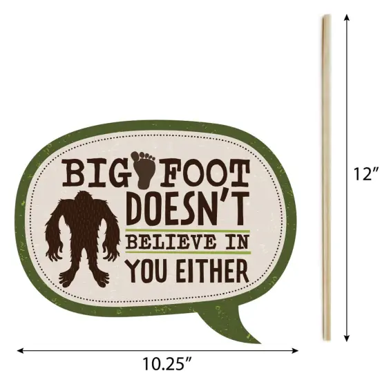 Big Dot of Happiness Sasquatch Crossing - Bigfoot Party or Birthday Party Photo Booth Props Kit - 20 Count {7}