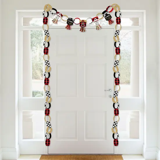 Big Dot of Happiness Flannel Fling Before The Ring Decoration Kit - Buffalo Plaid Bachelorette Party Paper Chains Garland - 21 ft {4}