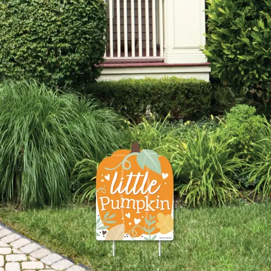 Big Dot of Happiness Little Pumpkin - Outdoor Lawn Sign - Fall Birthday Party or Baby Shower Yard Sign - 1 Piece {1}