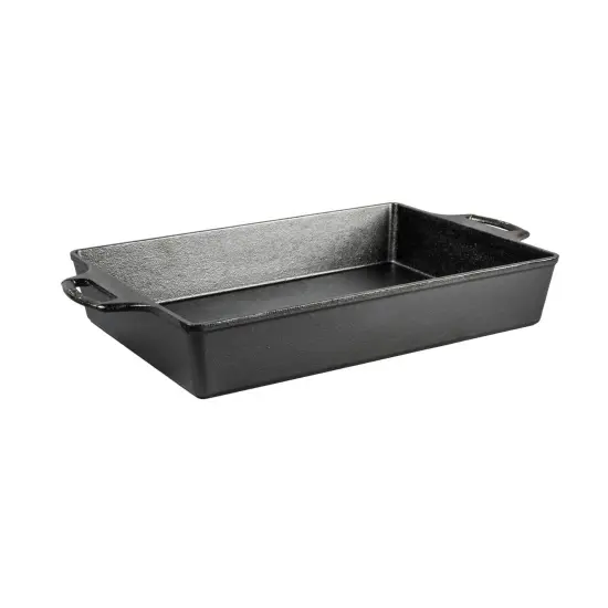 Lodge Cast Iron Casserole Baking Pan Dual Handles Seasoned 9 x 13 {1}