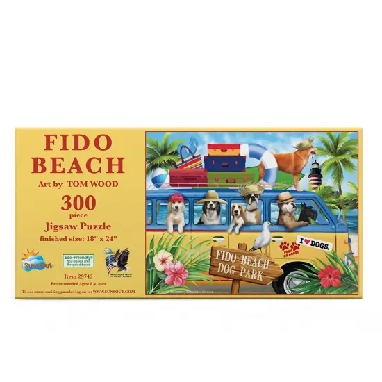 Sunsout Fido Beach 300 pc Jigsaw Puzzle 29743 {4}