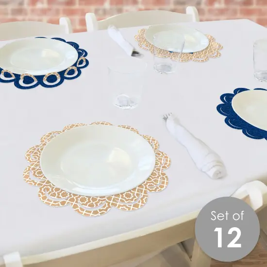 Big Dot of Happiness Ramadan - Eid Mubarak Party Round Table Decorations - Happy Eid Paper Chargers - Place Setting For 12 {3}