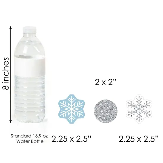Big Dot of Happiness Winter Wonderland - Shaped Snowflake Holiday Party and Winter Wedding Cut-Outs - 24 Count {6}