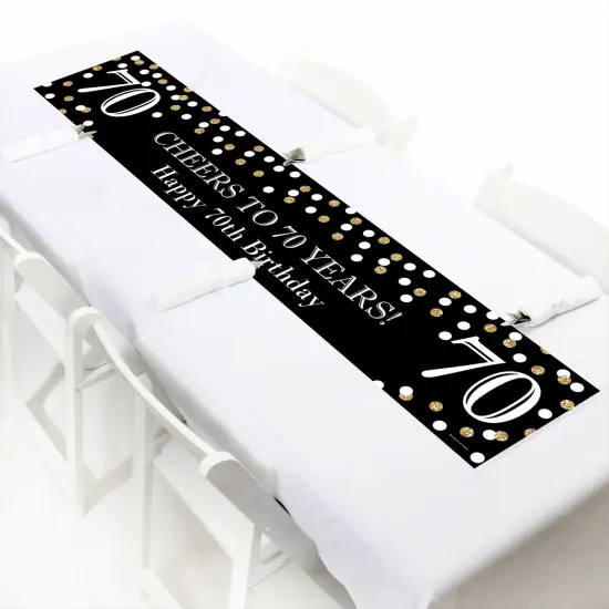 Big Dot of Happiness Adult 70th Birthday - Gold - Happy Birthday Decorations Party Banner {7}