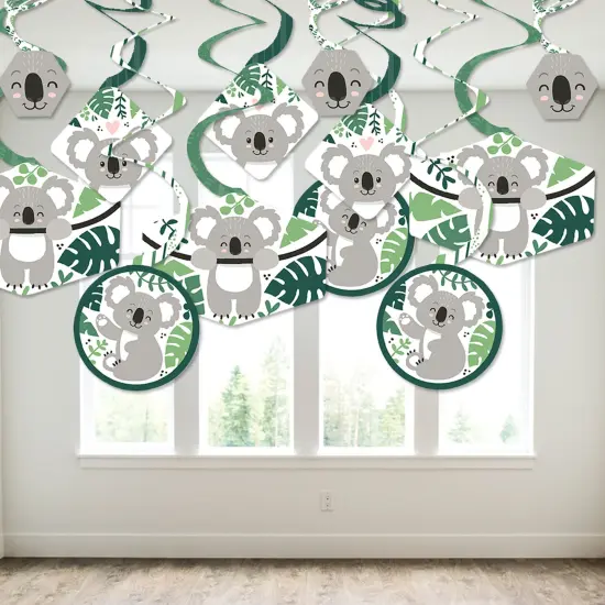 Big Dot of Happiness Koala Cutie - Bear Birthday Party and Baby Shower Hanging Decor - Party Decoration Swirls - Set of 40 {4}