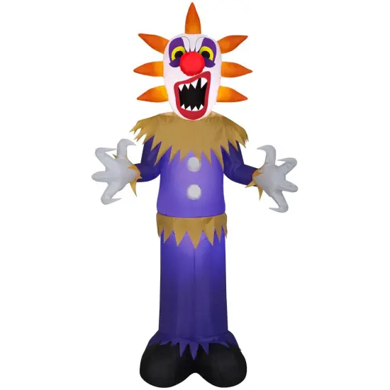 5' Gemmy Airblown Halloween Scary Circus Clown 75379 {1}