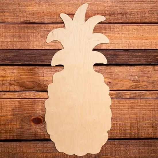 21 in. Unfinished Wooden Pineapple Shape {1}