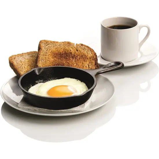 Lodge Logic H5MS Mini Cast Iron Skillet Spoon Rest with Draining Spouts 5" {5}