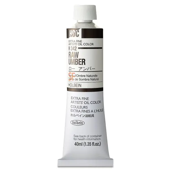 Holbein Artists' Oil Color - Raw Umber, 40 ml tube {2}
