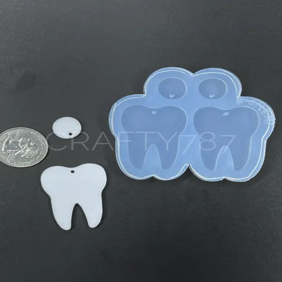 Tooth Dangle Keychain Silicone Mold (C5) {3}