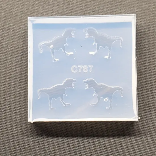 T-Rex Dinosaur Stud Earring Mold (A12) {2}