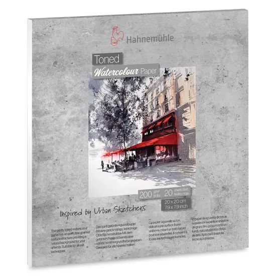 Hahnem&uuml;hle Toned Watercolor Paper Pad - Gray, 7.9" x 7.9" {1}