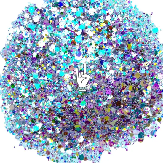 It Wasn't Me Mirror Shine Tie Dye Pearlescent Pixie for Poxy Chunky Glitter Mix {1}