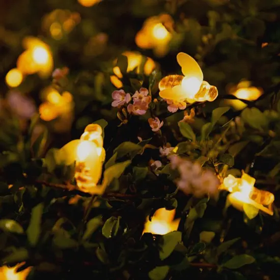 Perfect Holiday LED Solar String Lights - Bee Design {2}