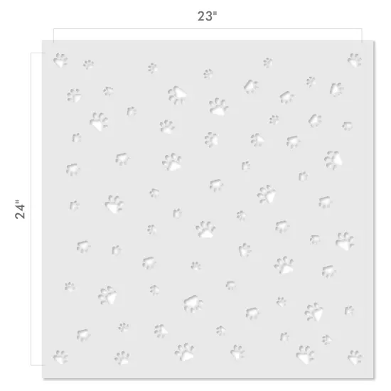 Dog Paw Pattern Wallpaper Stencil | 3552 by Designer Stencils | Reusable Art Craft Stencils for Painting | {2}