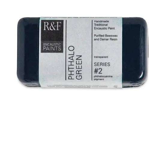 R&F Encaustic Paint Block - Phthalo Green, 40 ml block {2}