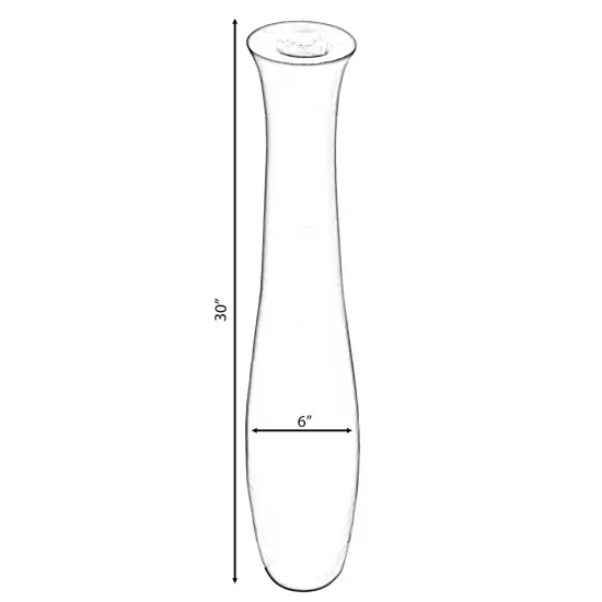 Brown Decorative Contemporary Mango Wood Curved Shaped Floor Vase, 30 Inch {4}