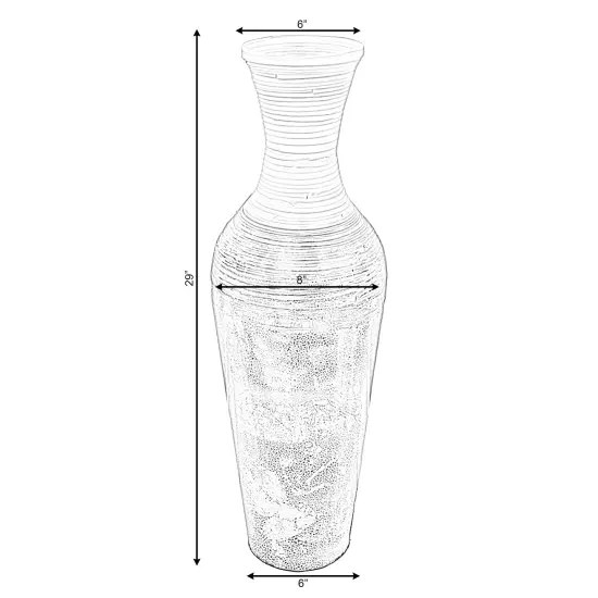 Uniquewise Tall Vases for Floor, Large Contemporary Bamboo Floor Vase for Dining, Living Room, Entryway Decoration Fill It with Dried Branches or Flowers, 29 {5}