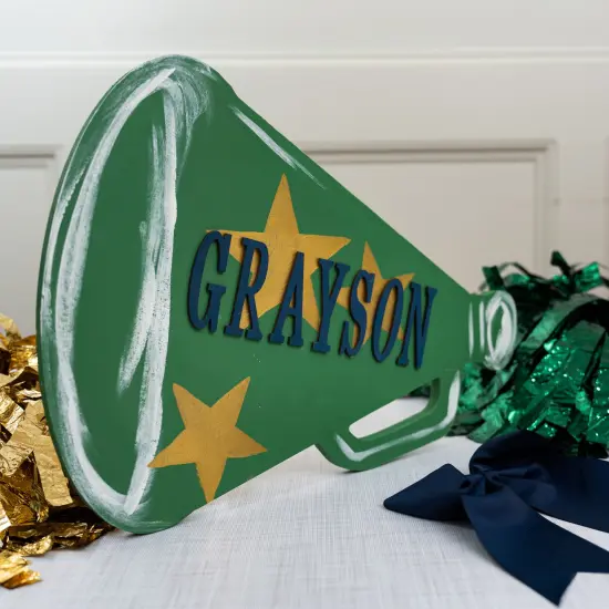 18 in. Unfinished Wooden Megaphone Shape {3}