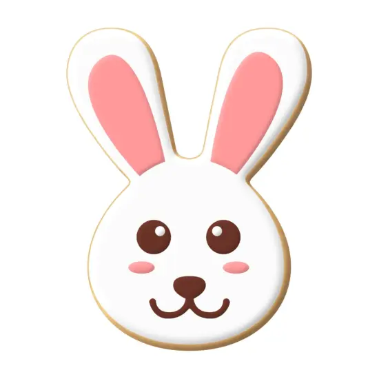 Cookiecutter.com Mini Bunny Face Cookie Cutter 1.75 in, Tin Plate Steel, Handmade in USA {3}