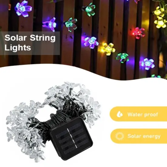 Perfect Holiday 50 LED Cherry Blossom Solar Light Multicolor {3}