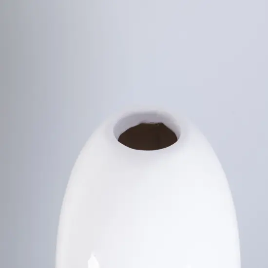 39 Tall White Narrow Unique Fiberglass Modern Floor Vase {5}
