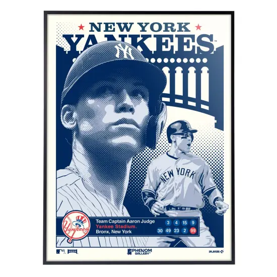Phenom Gallery New York Yankees Aaron Judge 18" x 24" Deluxe Framed Serigraph {1}