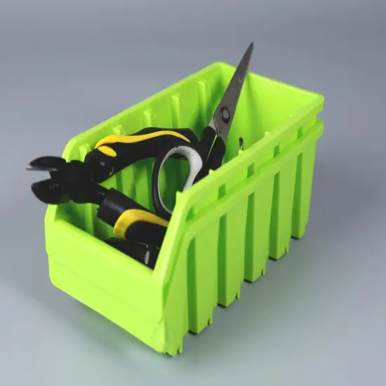 Plastic Storage Stacking Bins Green Set of 3 {2}