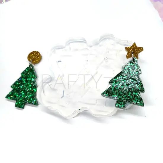 Christmas Tree Dangle Earring Mold(C6) {2}