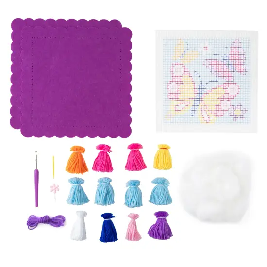 Colorbok Sew Cute! Latch Hook Pillow-Butterflies {4}