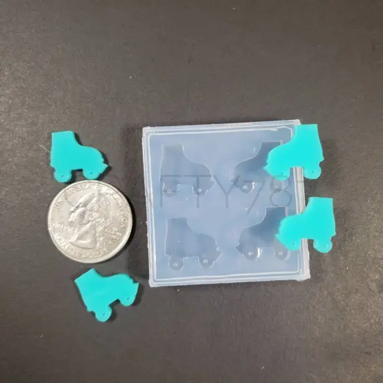 Roller Skates 2 Pairs Silicone Mold(B12) {3}