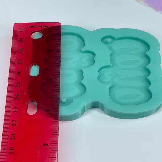 Co&ntilde;o Double Keychain Llavero Silicone Mold (D7) {4}