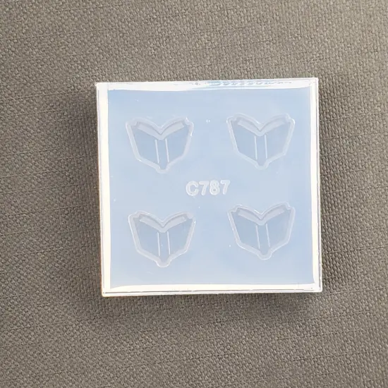 Open Book Stud Earring Mold(A4) {2}