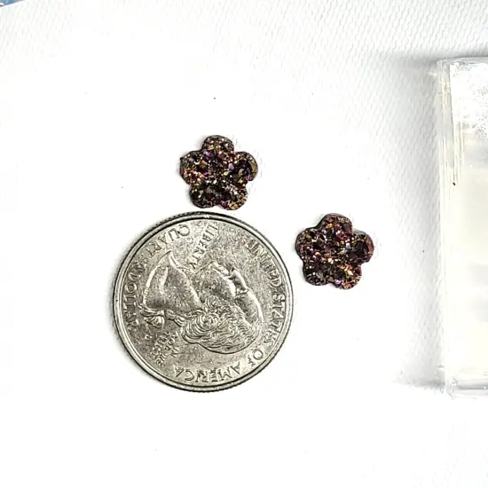 Druzy Flower 10mm Stud Earring Silicone Mold(B4) {2}